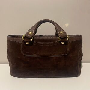 Celine Boogie Bag Brown Suede Leather Handbag